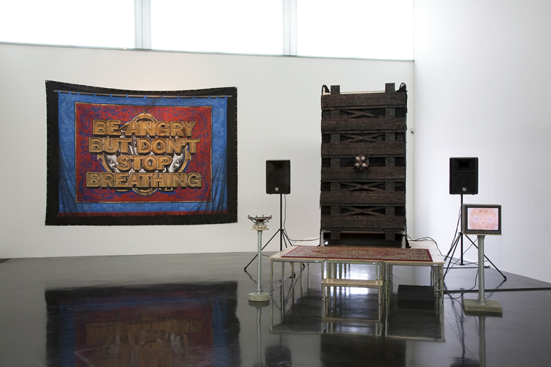Mark Titchner, 'Be angry but don't stop breathing', 2011. Installed New Art Gallery, Walsall.