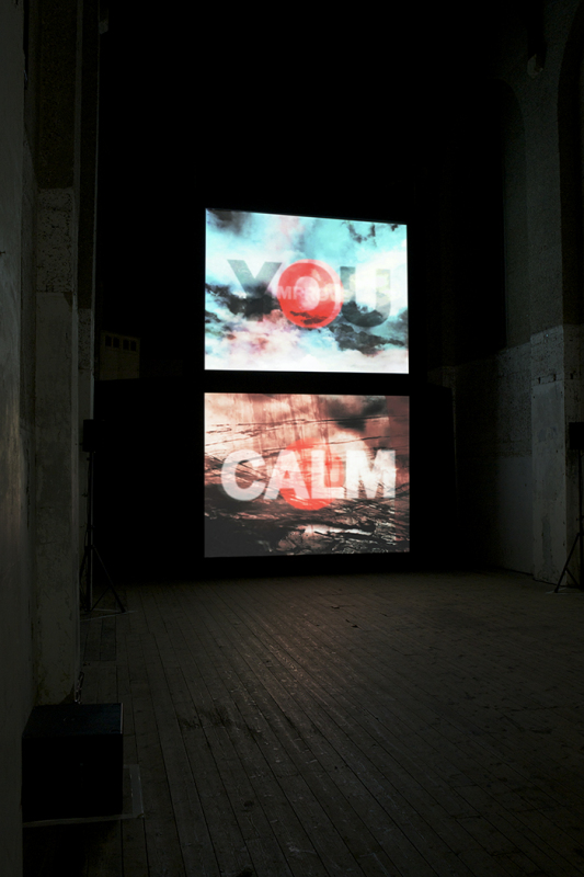 'Rose', 2014, 4 channel video projection with surround sound. Installed Dilston Grove London.