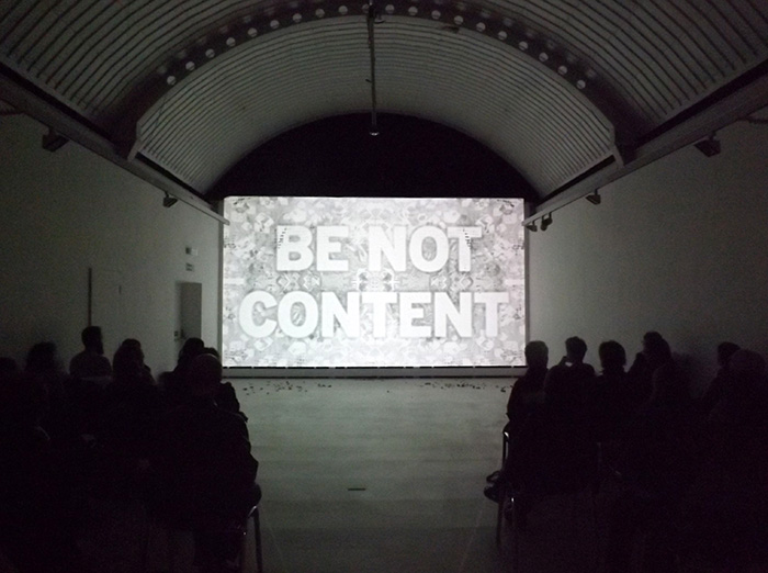 'Be not content', 2011